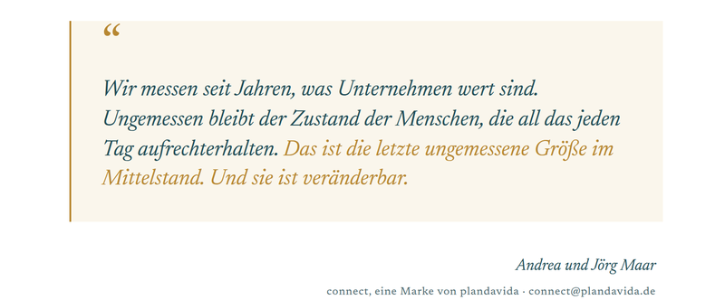 Seite aus dem Dossier: Epilog mit Zitat und Unterschrift von Andrea und Jörg Maar Seite aus dem Dossier: Epilog mit Zitat und Unterschrift von Andrea und Jörg Maar